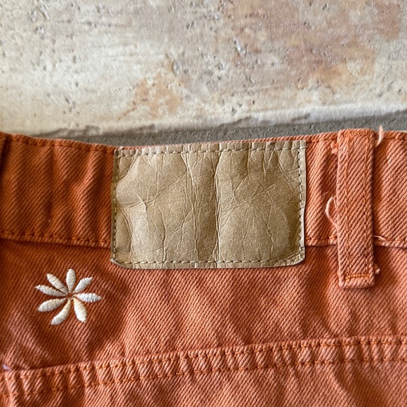 Cotton On Women's High Rise Rust Jeans with Daisy Embroidery - Picture 7 of 8
